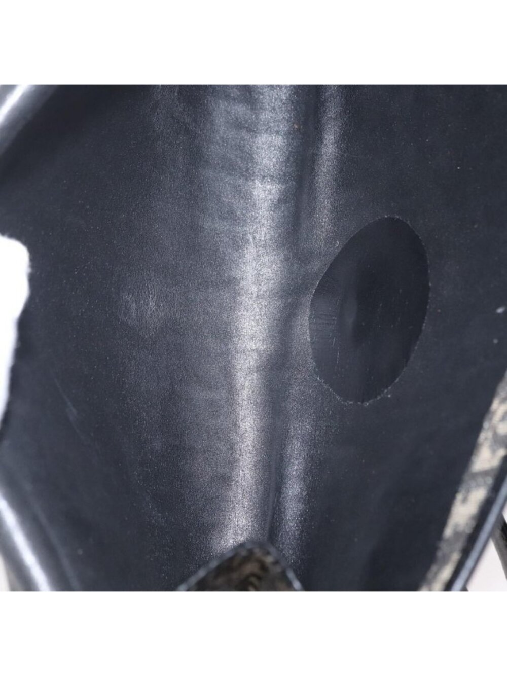 Authentic Christian Dior Trotter Canvas Shoulder Bag Black Gold - Picture 4 of 16